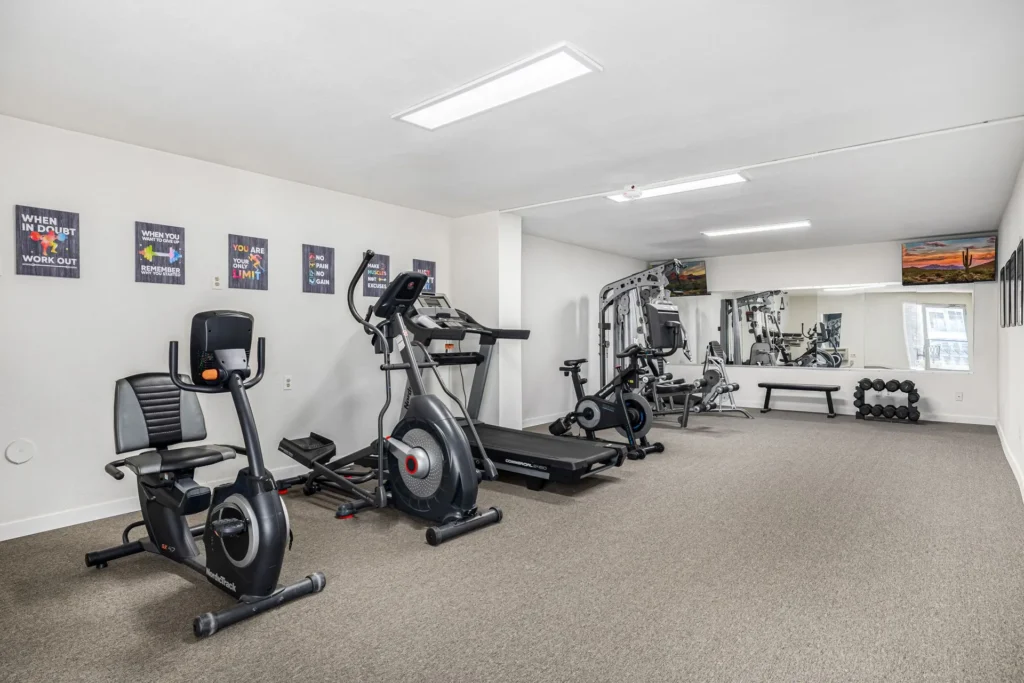 Keep up the exercise in our fully equipped gym